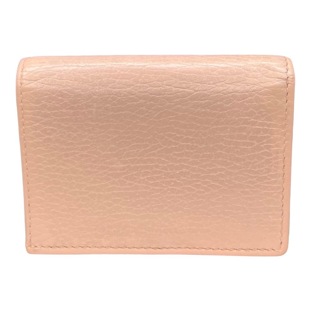 Gucci Marmont Card Case Pebbled Leather Wallet - Picture 2 of 14